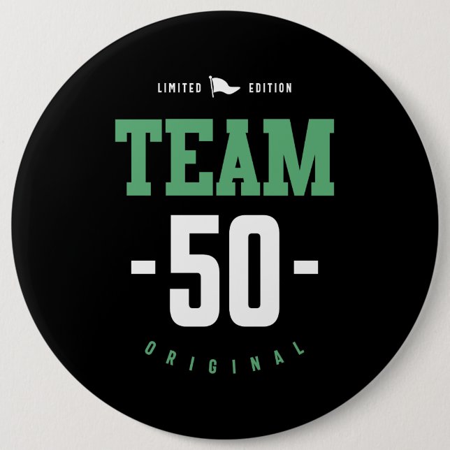 Macaron Rond 15,2 Cm Cadeau Anniversaire 50 ans (Devant)