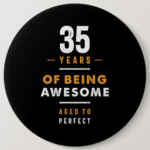 Macaron Rond 15,2 Cm Cadeau d'anniversaire de 35 ans