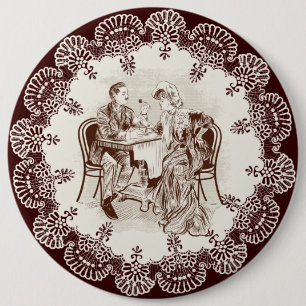 Macaron Rond 15,2 Cm café et amour