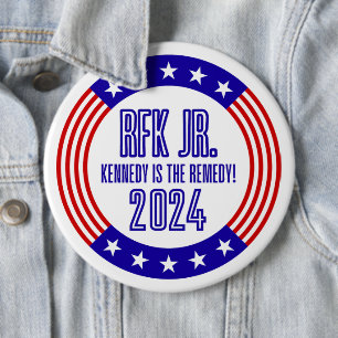 Macaron Rond 15,2 Cm Campagne RFK Jr "Kennedy est le remède" 2024