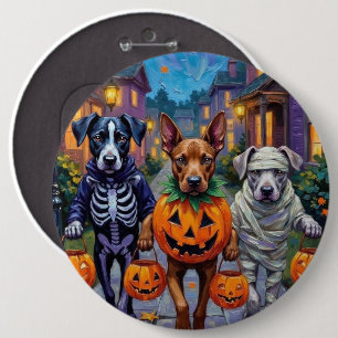 Macaron Rond 15,2 Cm Cane Corso faisant Trick-or-Treat dans des costume