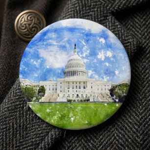 Macaron Rond 15,2 Cm Capitol américain à Washington DC Pastel Draw