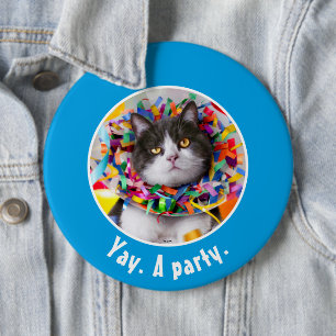 Macaron Rond 15,2 Cm Cat In Party Cone