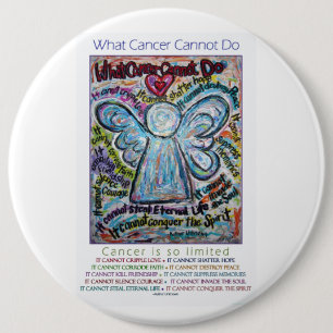 Macaron Rond 15,2 Cm Ce que le cancer ne peut pas faire Poem Pins ou Bo