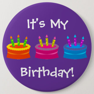 Macaron Rond 15,2 Cm C'est mon anniversaire
