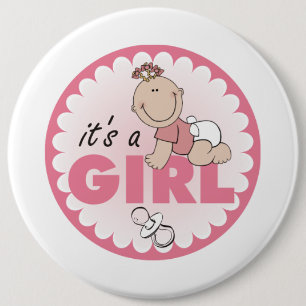 Macaron Rond 15,2 Cm C'est une fille