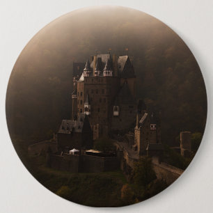 Macaron Rond 15,2 Cm Château d'Eltz de Burg dans le brouillard de mati