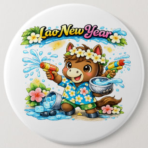 Macaron Rond 15,2 Cm Chemise de festival de l'eau du Nouvel An lao Pi M