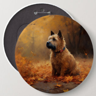 Macaron Rond 15,2 Cm Chesapeake Bay Terrier en congé d'automne