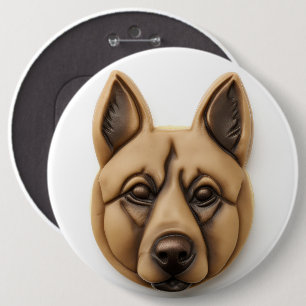 Macaron Rond 15,2 Cm Chien belge Malinoi 3D inspiré