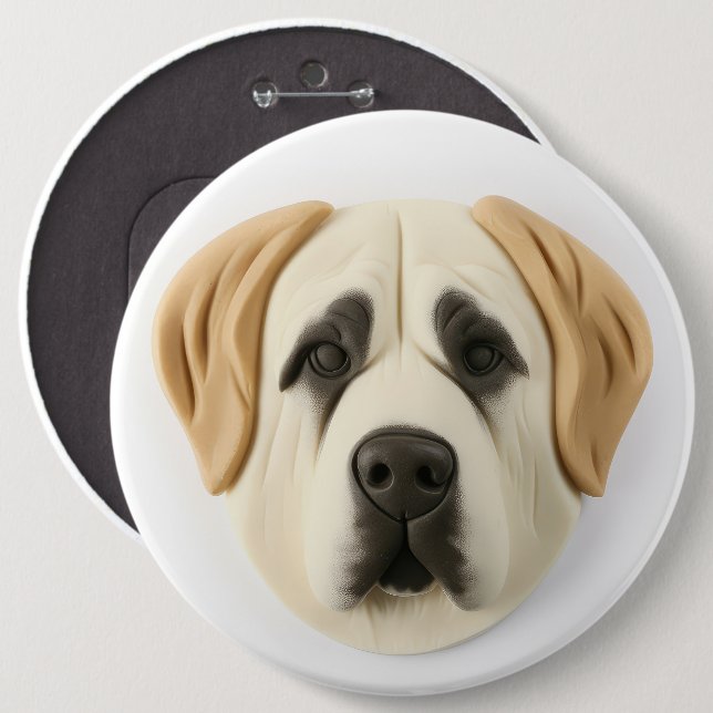 Macaron Rond 15,2 Cm Chien berger anatolien 3D inspiré (Devant & derrière)