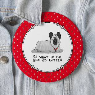 Macaron Rond 15,2 Cm Chien de Terrier de l'écorce pourrie (argent) mign