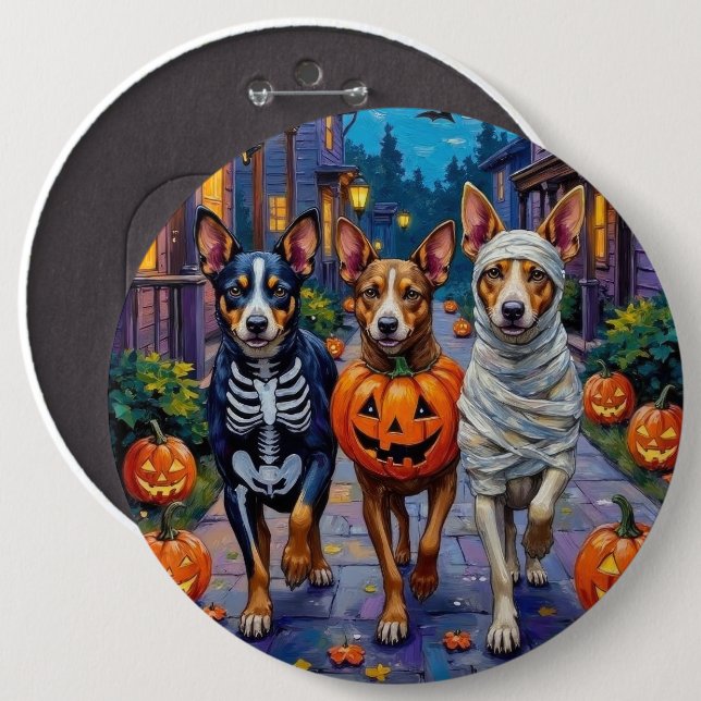 Macaron Rond 15,2 Cm Chiens de berger australiens demandant des friandi (Devant & derrière)