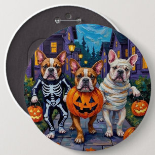 Macaron Rond 15,2 Cm Chiens en taureaux en costumes d'Halloween