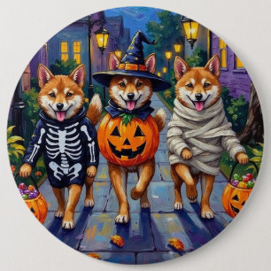Macaron Rond 15,2 Cm Chiens Shiba Inu en costumes d'Halloween