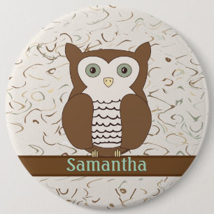 Macaron Rond 15,2 Cm Chouette Brown mignonne