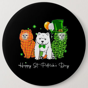 Macaron Rond 15,2 Cm Chow Chow Chien St. Patricks Day Cute Shamrock 226