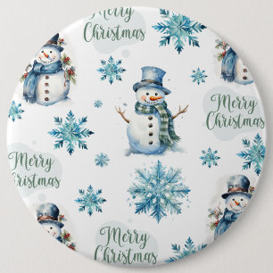 Macaron Rond 15,2 Cm Christmas Snowman