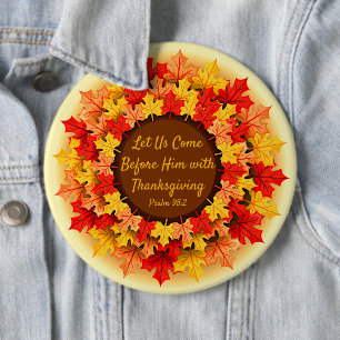 Macaron Rond 15,2 Cm Citation Bible Automne part Thanksgiving Colossal