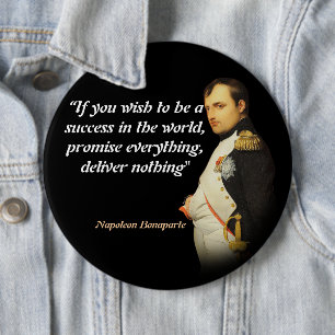 Macaron Rond 15,2 Cm Citation de Napoléon Bonaparte sur le succès