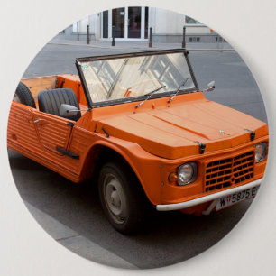 Macaron Rond 15,2 Cm Citroen orange Mehari