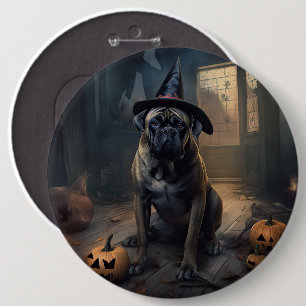 Macaron Rond 15,2 Cm Citrouilles Bullmastiff Halloween Épouvantables