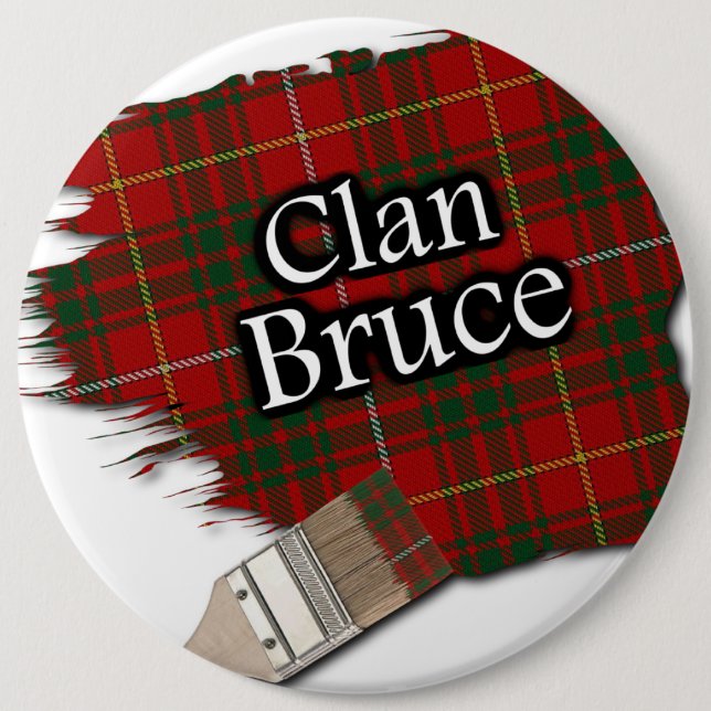 Macaron Rond 15,2 Cm Clan Bruce Tartan Peinture Brush (Devant)