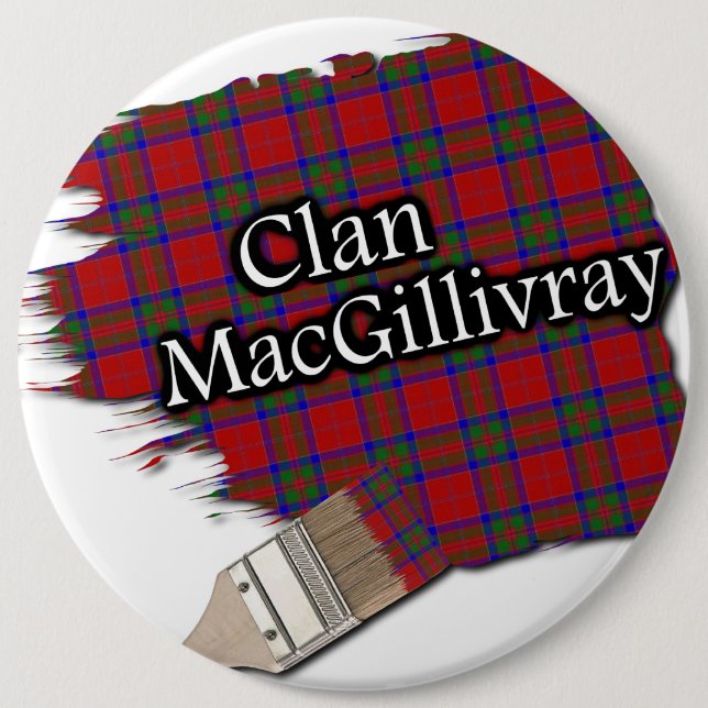 Macaron Rond 15,2 Cm Clan MacGillivray Tartan pinceau (Devant)
