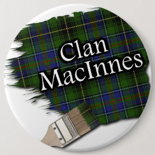 Macaron Rond 15,2 Cm Clan MacInnes Peinture Tartan