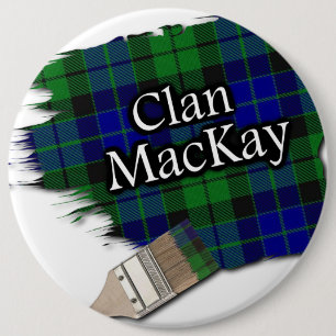 Macaron Rond 15,2 Cm Clan MacKay Pinceau Tartan