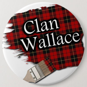 Macaron Rond 15,2 Cm Clan Wallace Tartan Paint Brush