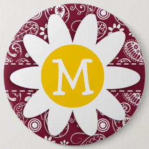 Macaron Rond 15,2 Cm Claret Paisley; Floral; Maisy