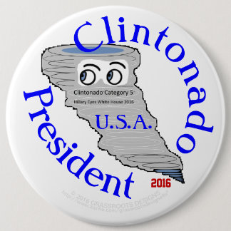 Macaron Rond 15,2 Cm Clintonado Catégorie 5 Élection Hillary Clinton 20