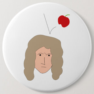 Macaron Rond 15,2 Cm Club de sciences humour physique Isaac Newton Pomm