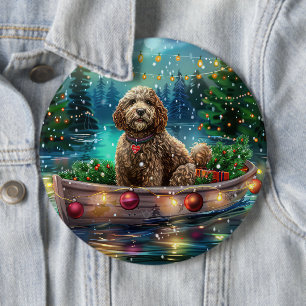Macaron Rond 15,2 Cm Cockapoo Christmas Festive Voyage