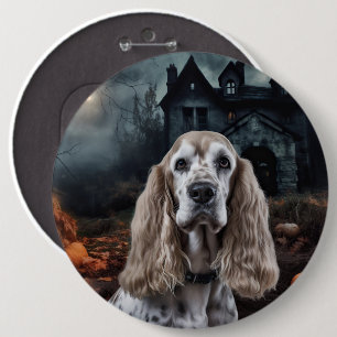 Macaron Rond 15,2 Cm Cocker Spaniel Halloween effroi