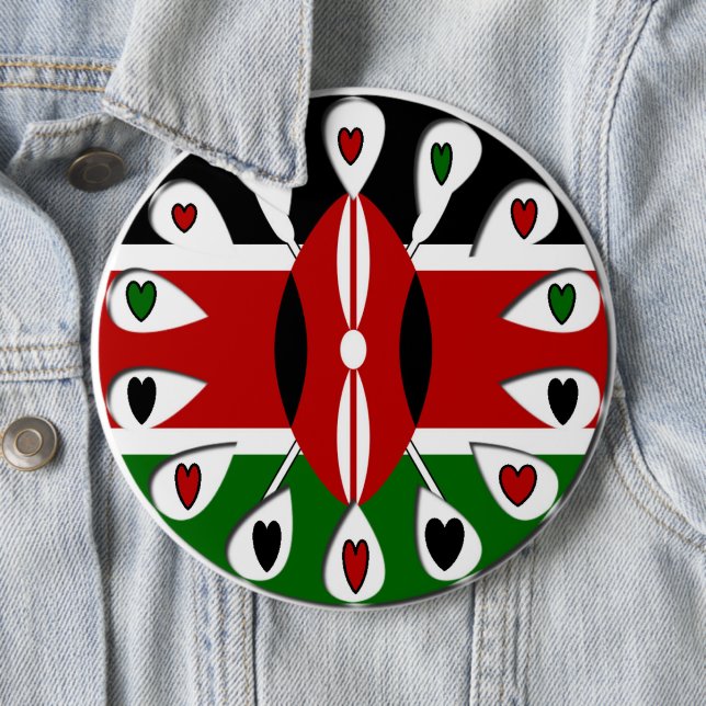 Macaron Rond 15,2 Cm Coeurs du Kenya (En situation)