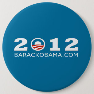 Macaron Rond 15,2 Cm Conception 2012 de réélection de Barack Obama