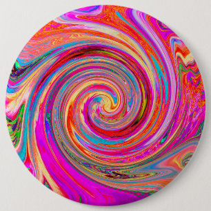 Macaron Rond 15,2 Cm Conception abstraite de l'arc-en-ciel coloré