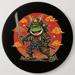Macaron Rond 15,2 Cm Conception d'animal de guerrier de samouraï de gre