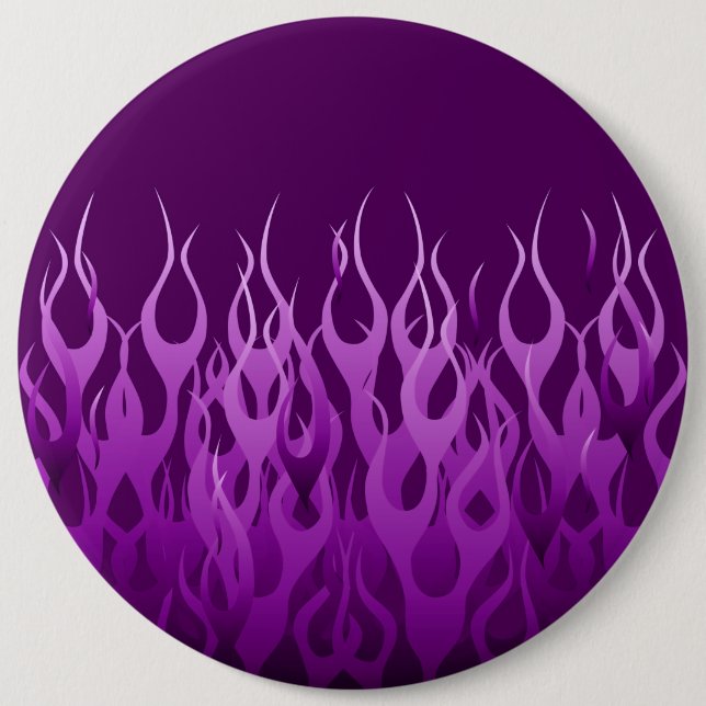 Macaron Rond 15,2 Cm Conception des flammes de course violet Cool (Devant)