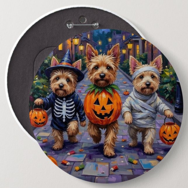 Macaron Rond 15,2 Cm Costumes d'Halloween de Cairn Terrier (Devant & derrière)