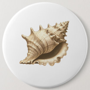 Macaron Rond 15,2 Cm Coteau/plage/coquillage nautique