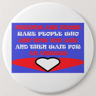 Macaron Rond 15,2 Cm Couleurs thématiques amis rouge bleu blanc design