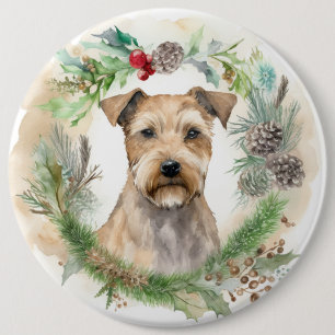 Macaron Rond 15,2 Cm Couronne de Noël festive Terrier de la baie de Che