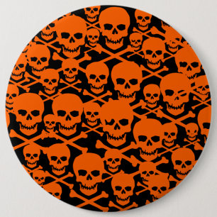 Macaron Rond 15,2 Cm Crânes