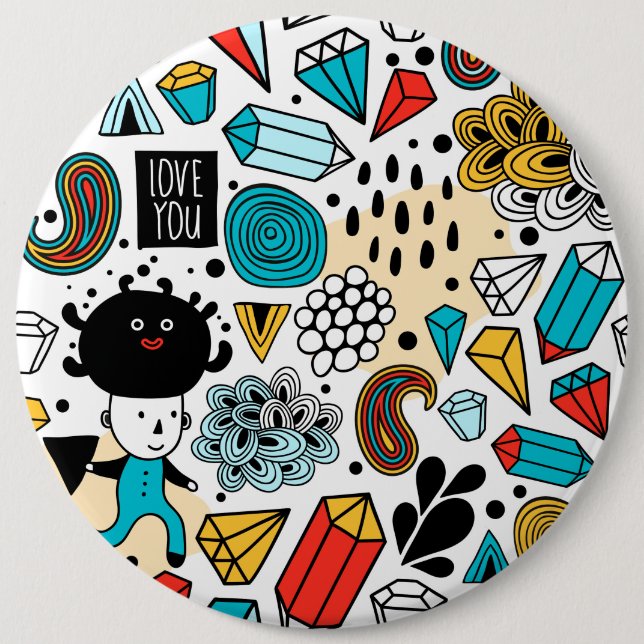 Macaron Rond 15,2 Cm Crazy head (Devant)