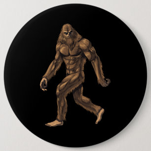 Macaron Rond 15,2 Cm Créature Cryptid Bigfoot
