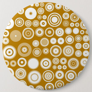 Macaron Rond 15,2 Cm Crème vintage et Cinquante Blanches Art Abstrait