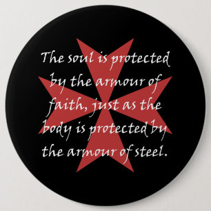 Macaron Rond 15,2 Cm Croix de Templar